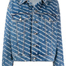 GAME - DEEP BLUE W WHITE LOGO PRINT DENIM JACKET