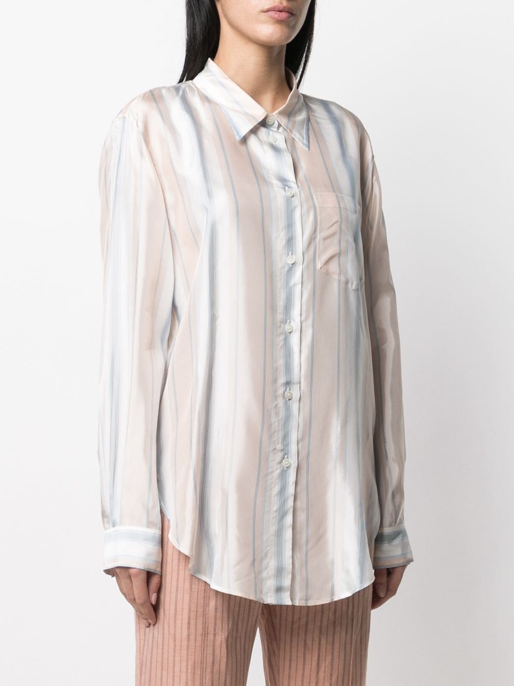 SOPHI STRIPED TAILORED S/S SHIRT