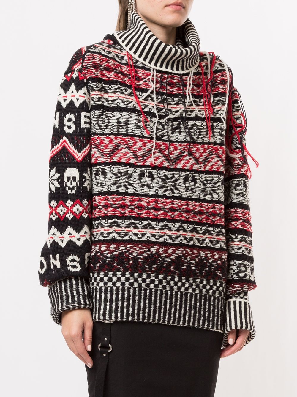 HIGH LOW INSIDE OUT FAIRISLE SWEATER