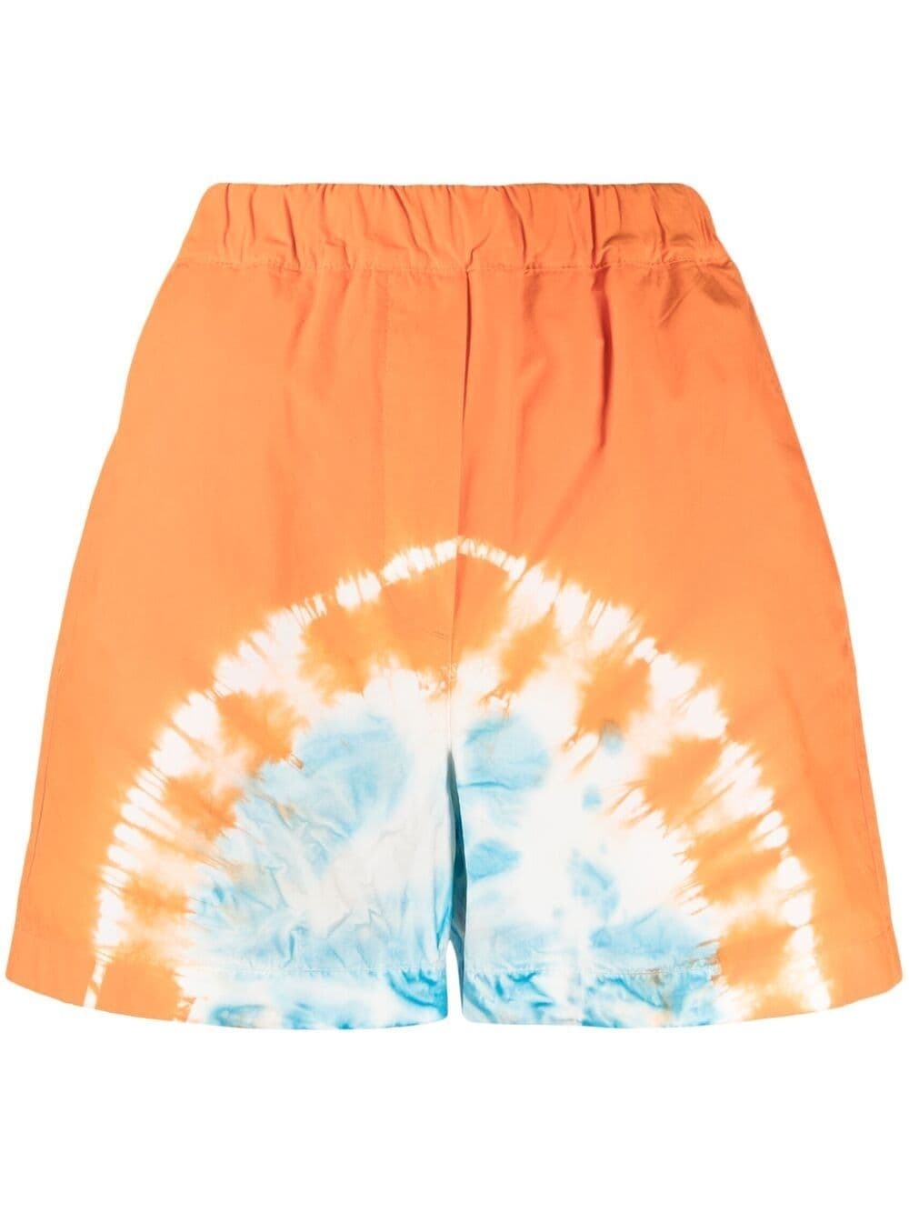 TIE-DYE PRINT TRACK SHORTS