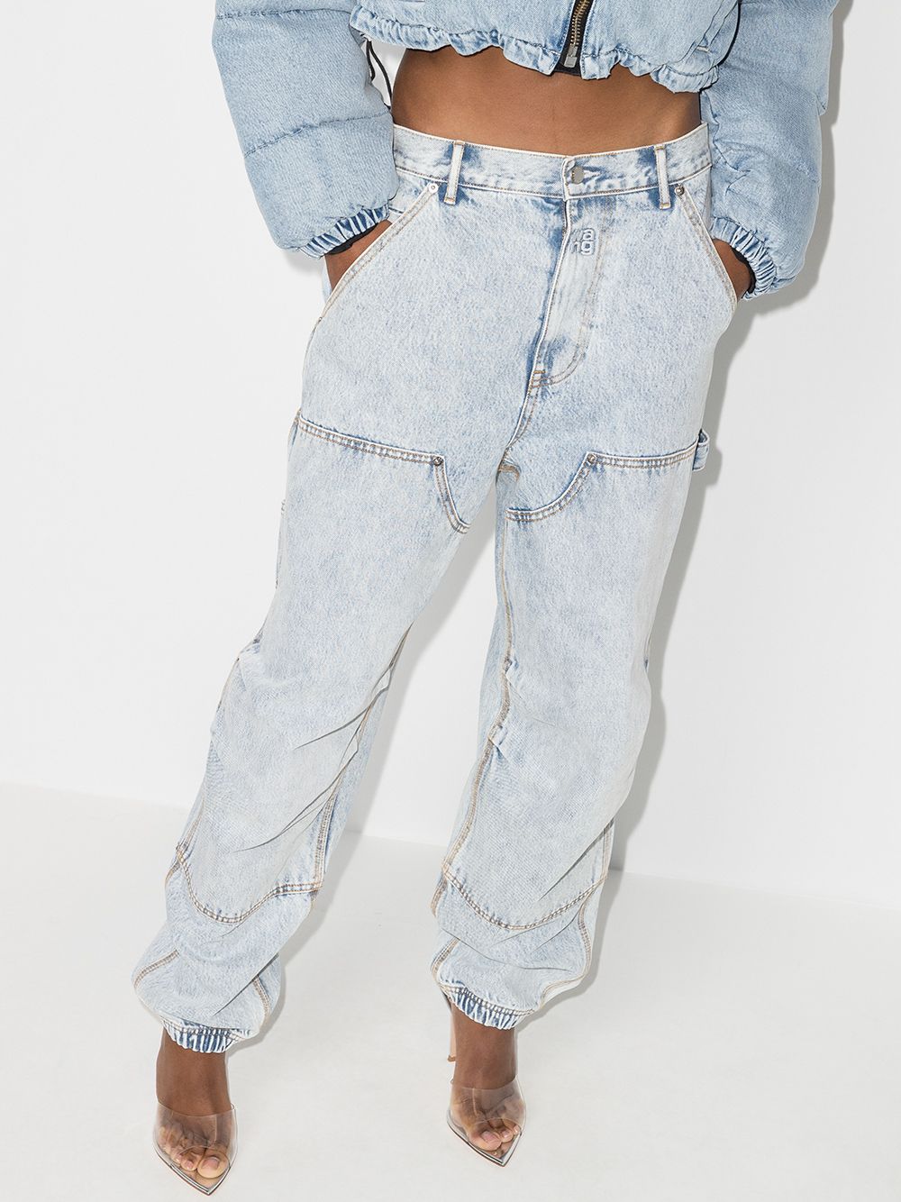 WIDE-LEG PANELLED JEANS