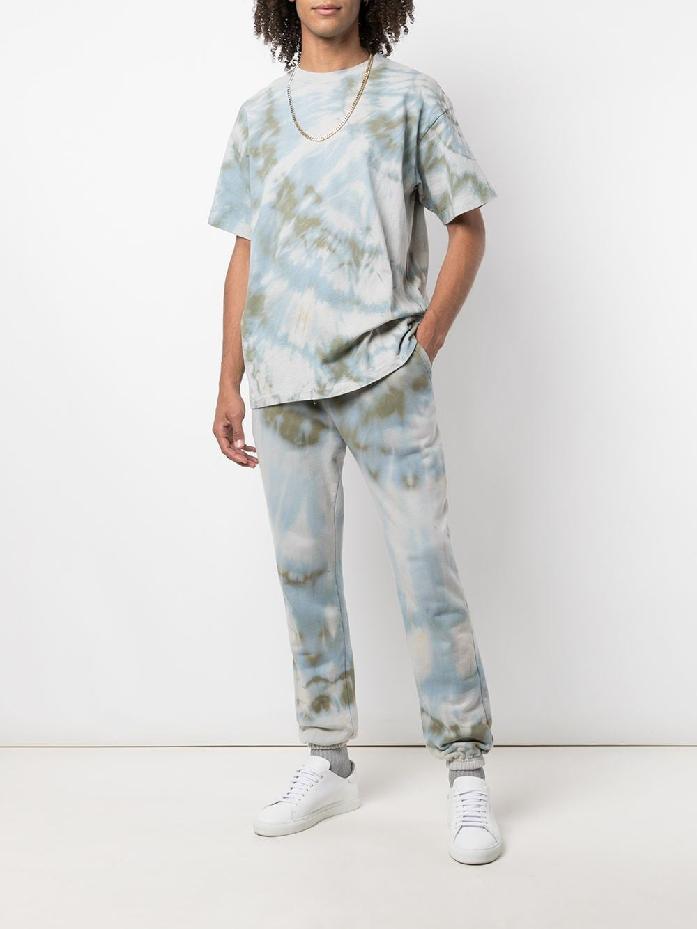 LA TIE-DYE PRINT TRACK TROUSERS