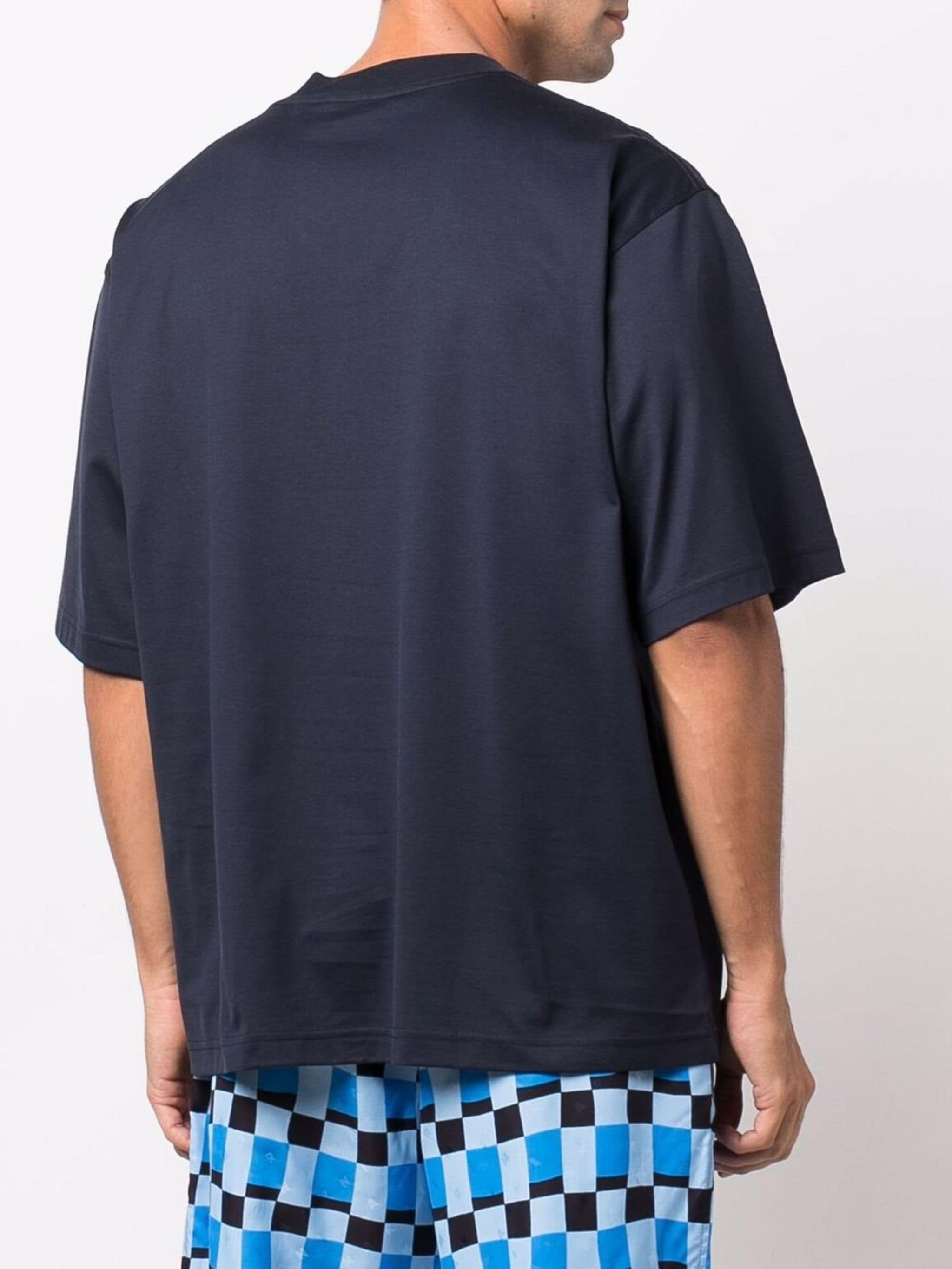 LOGO-PRINT DROP SHOULDER COTTON T-SHIRT