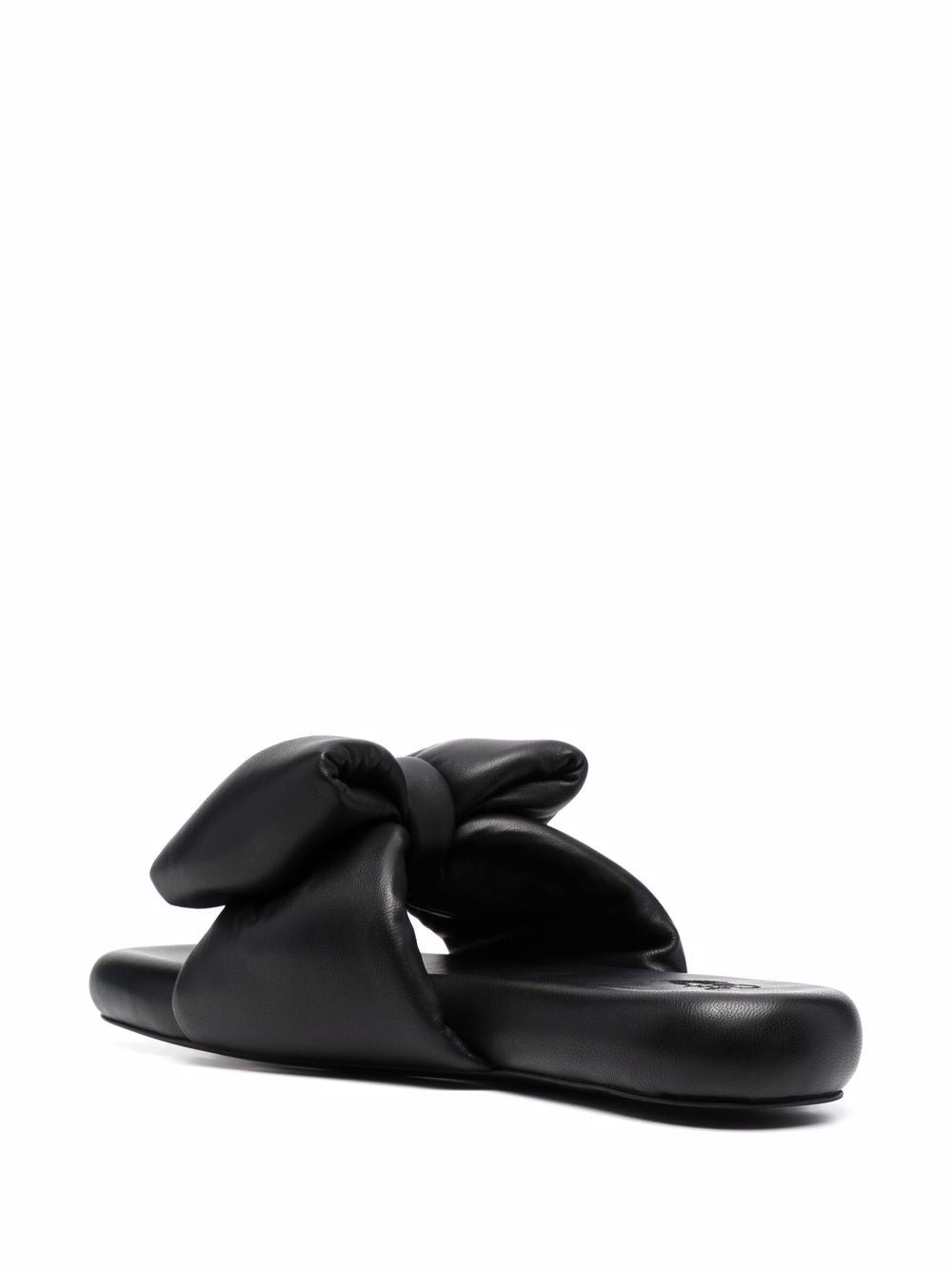 EXTRA PADDED BOW SLIPPERS BLK NO COL