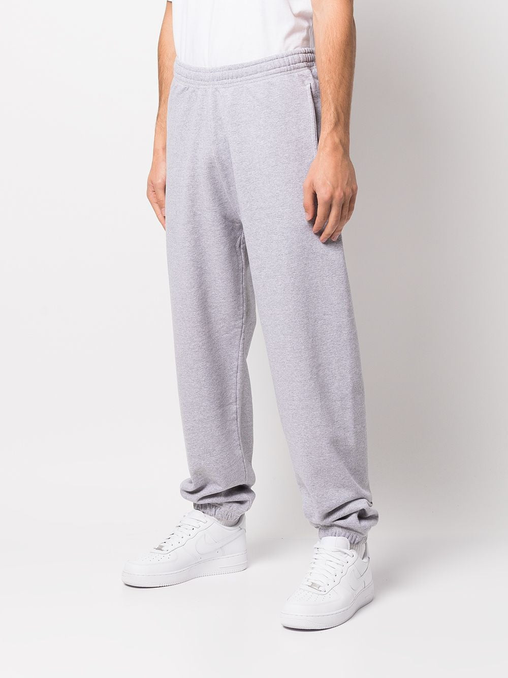 CONTRAST STITCH LABEL PANTS GRY HEA