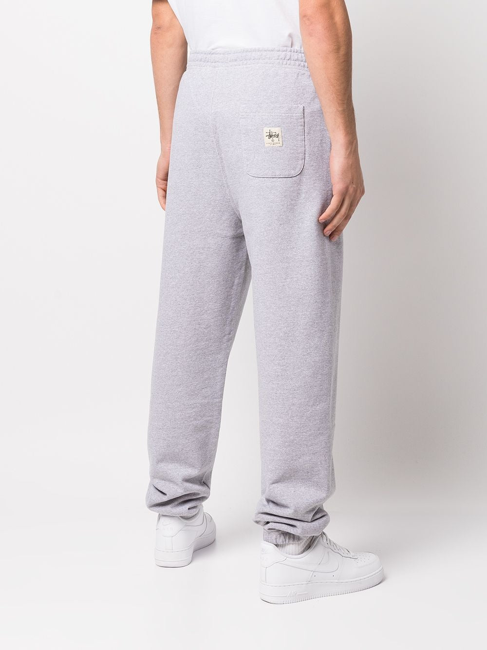 CONTRAST STITCH LABEL PANTS GRY HEA