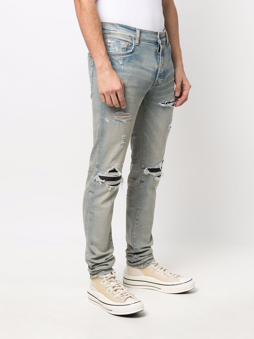 MX1 DISTRESSED STRAIGHT-FIT JEANS