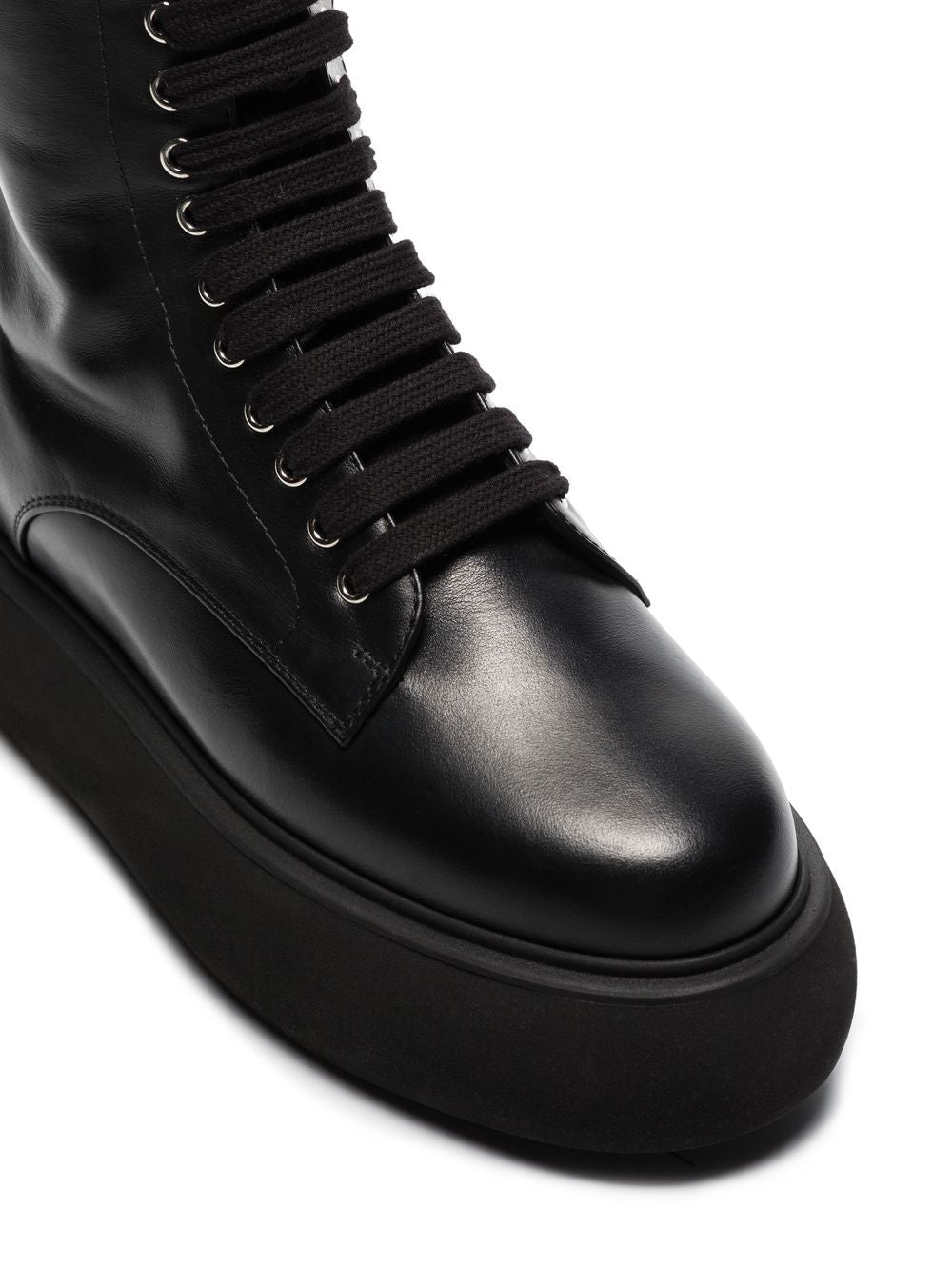 SELENE FLATFORM LACE-UP ANKLE BOOTS