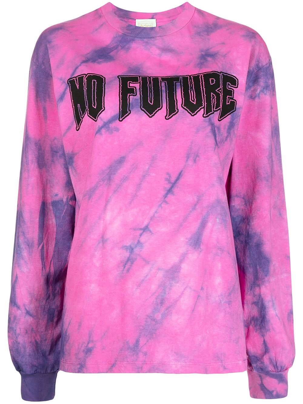 NO FUTURE TIE-DYE LONGSLEEVED SWEATER