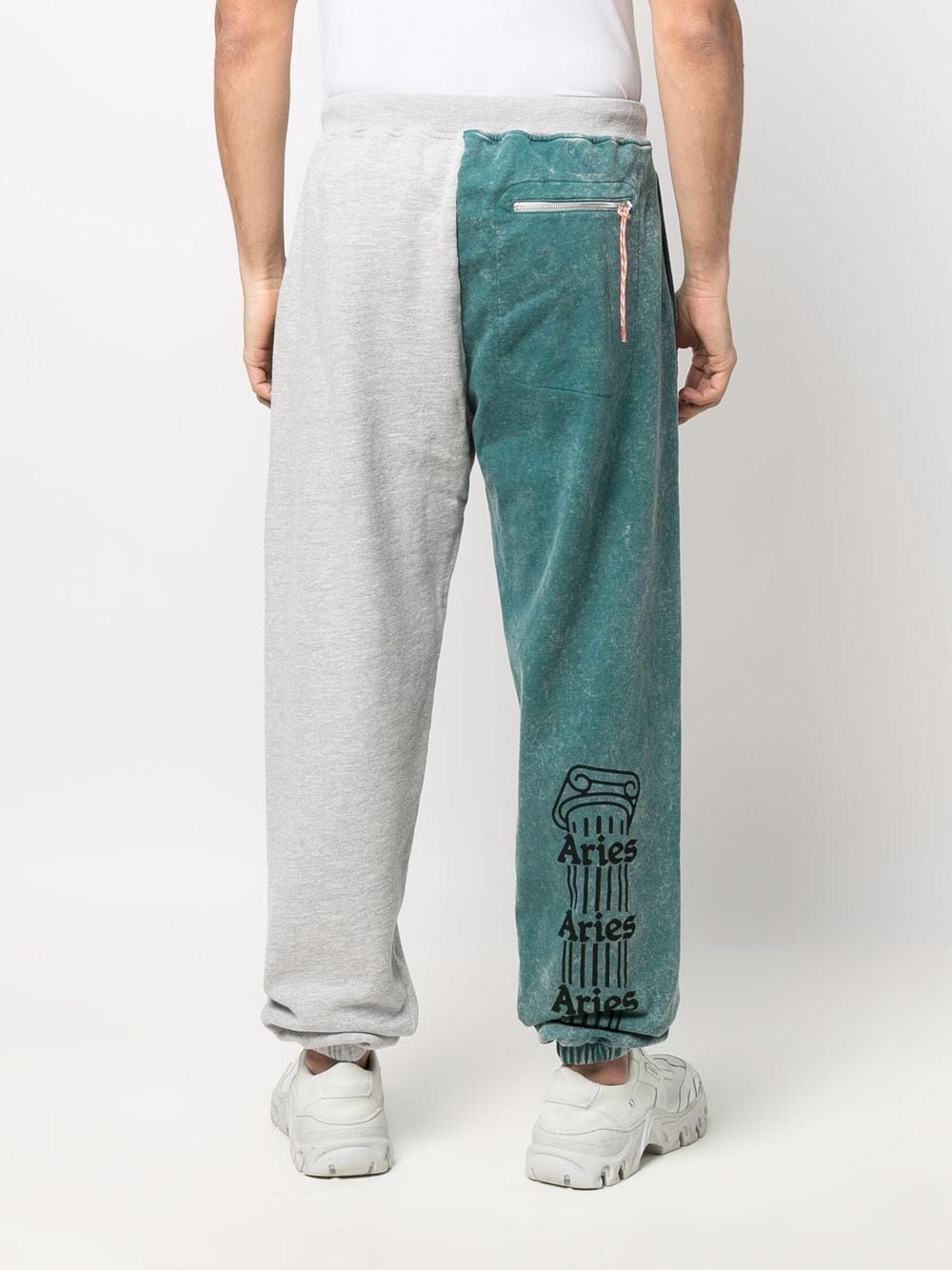 TWO-TONE TRACK PANTS TEA GRY