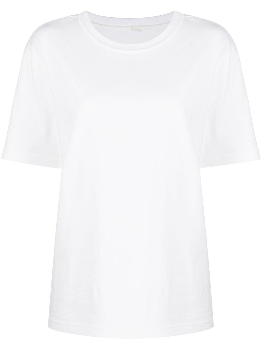 ESSENTIAL JSY S/S TEE W/ PUFF LOGO& BOUND NECK