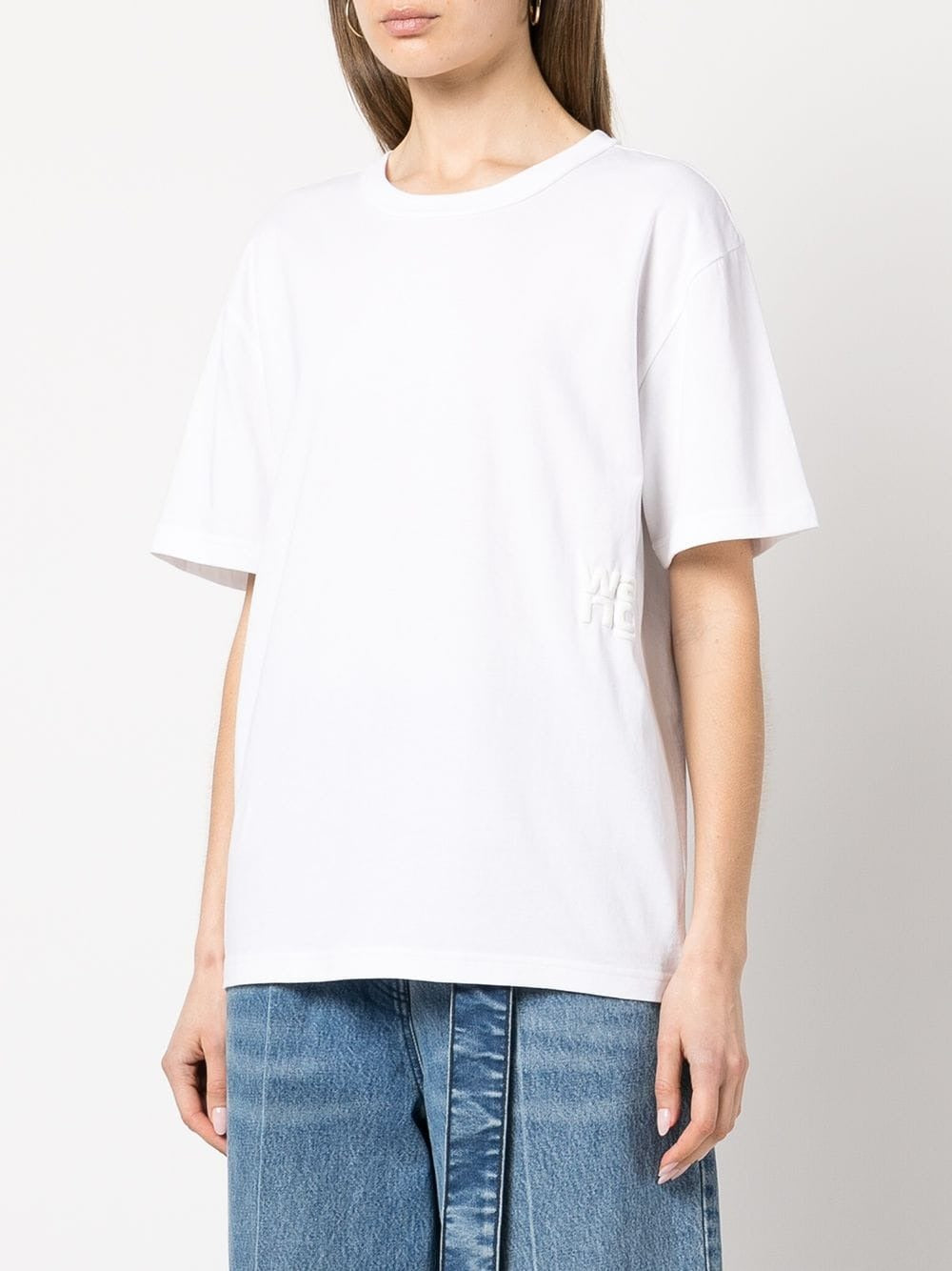 ESSENTIAL JSY S/S TEE W/ PUFF LOGO& BOUND NECK