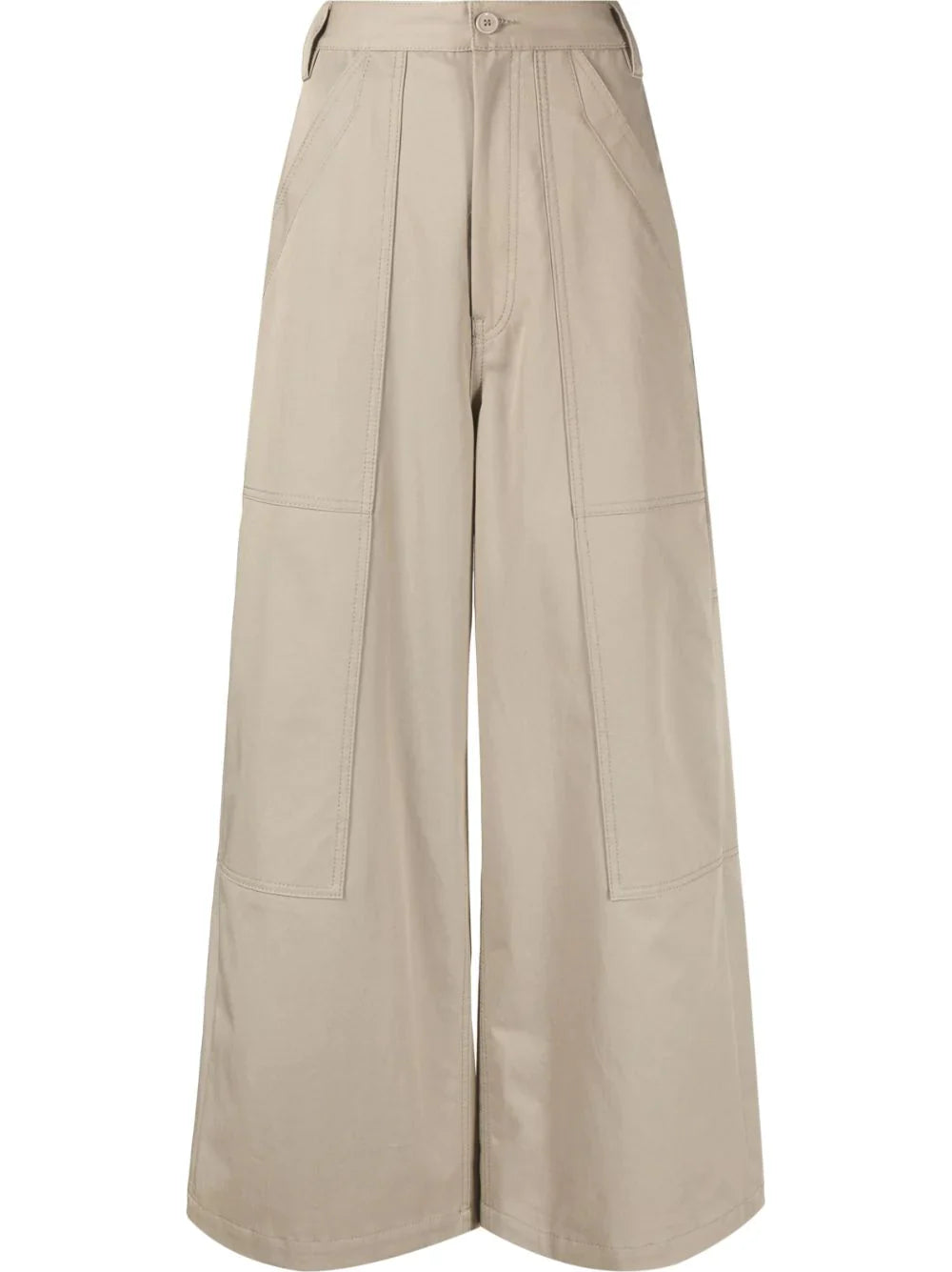 FIVE-POCKETS COTTON PALAZZA PANTS