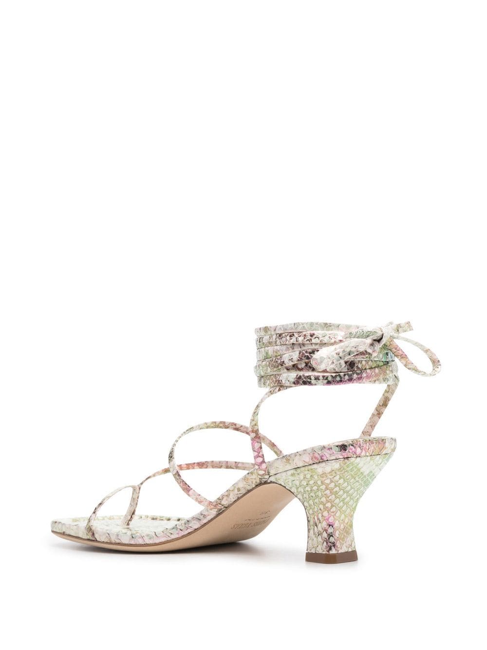 BERRY METALLIC SNAKE-PRINT SANDALS OPA