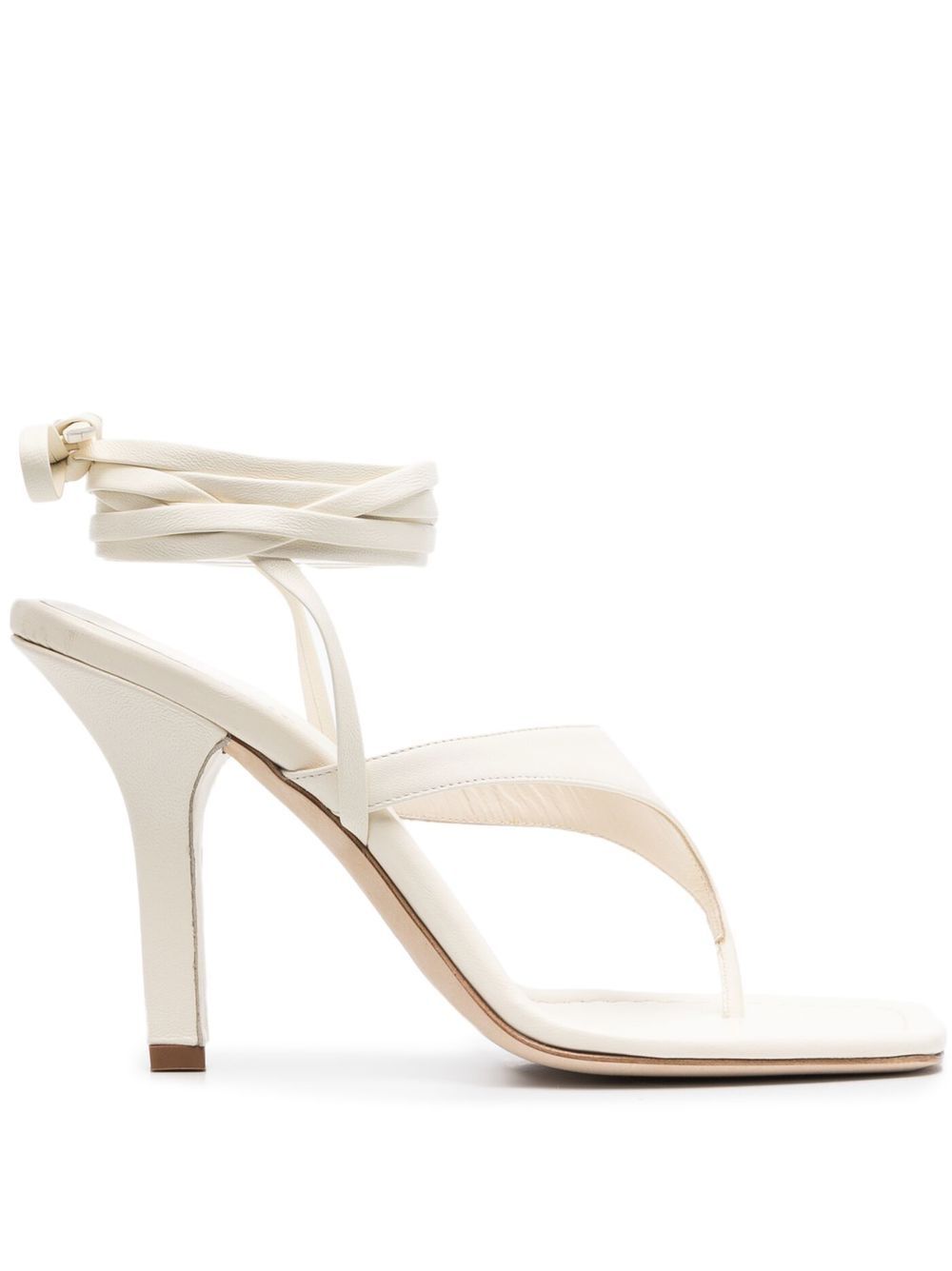 TIE-DETAIL 100MM HEELED SANDALS VAN