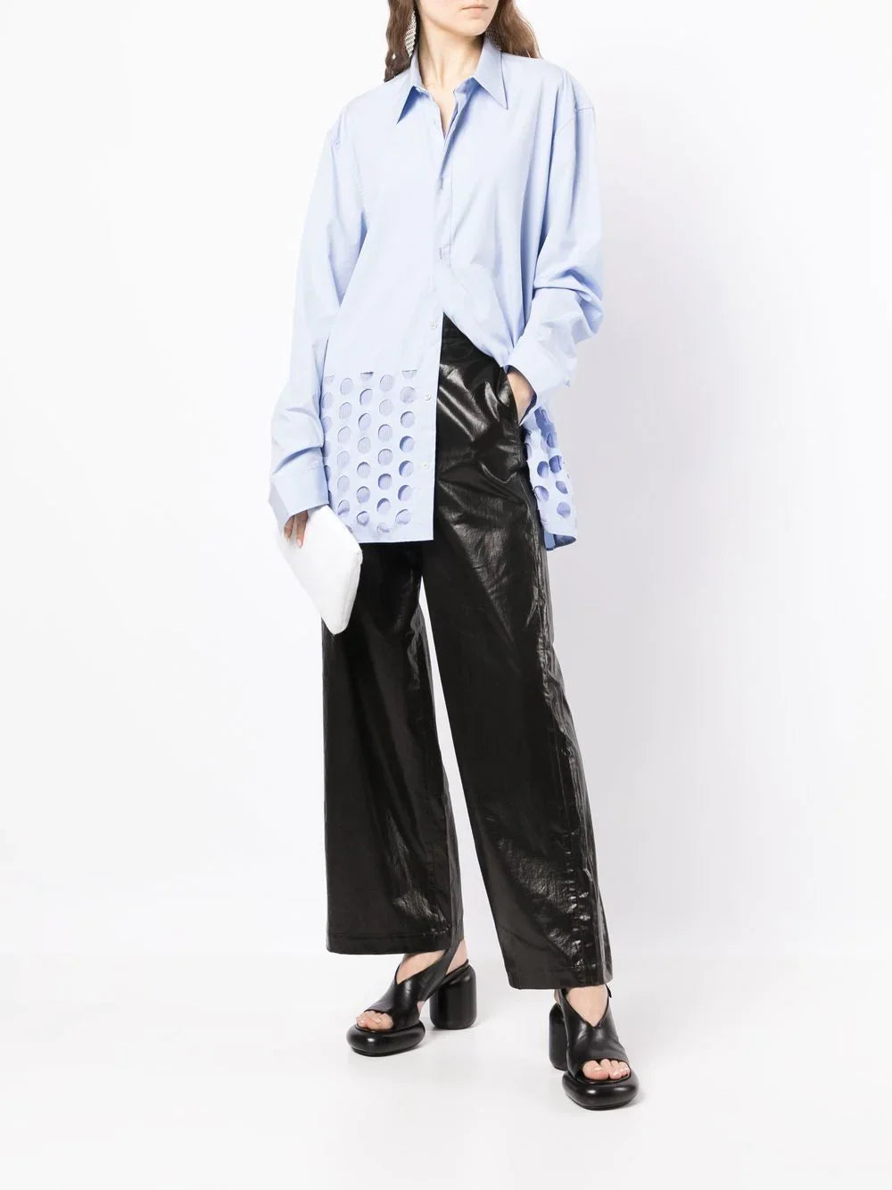 HIGH-WAISTED WIDE-LEG TROUSERS