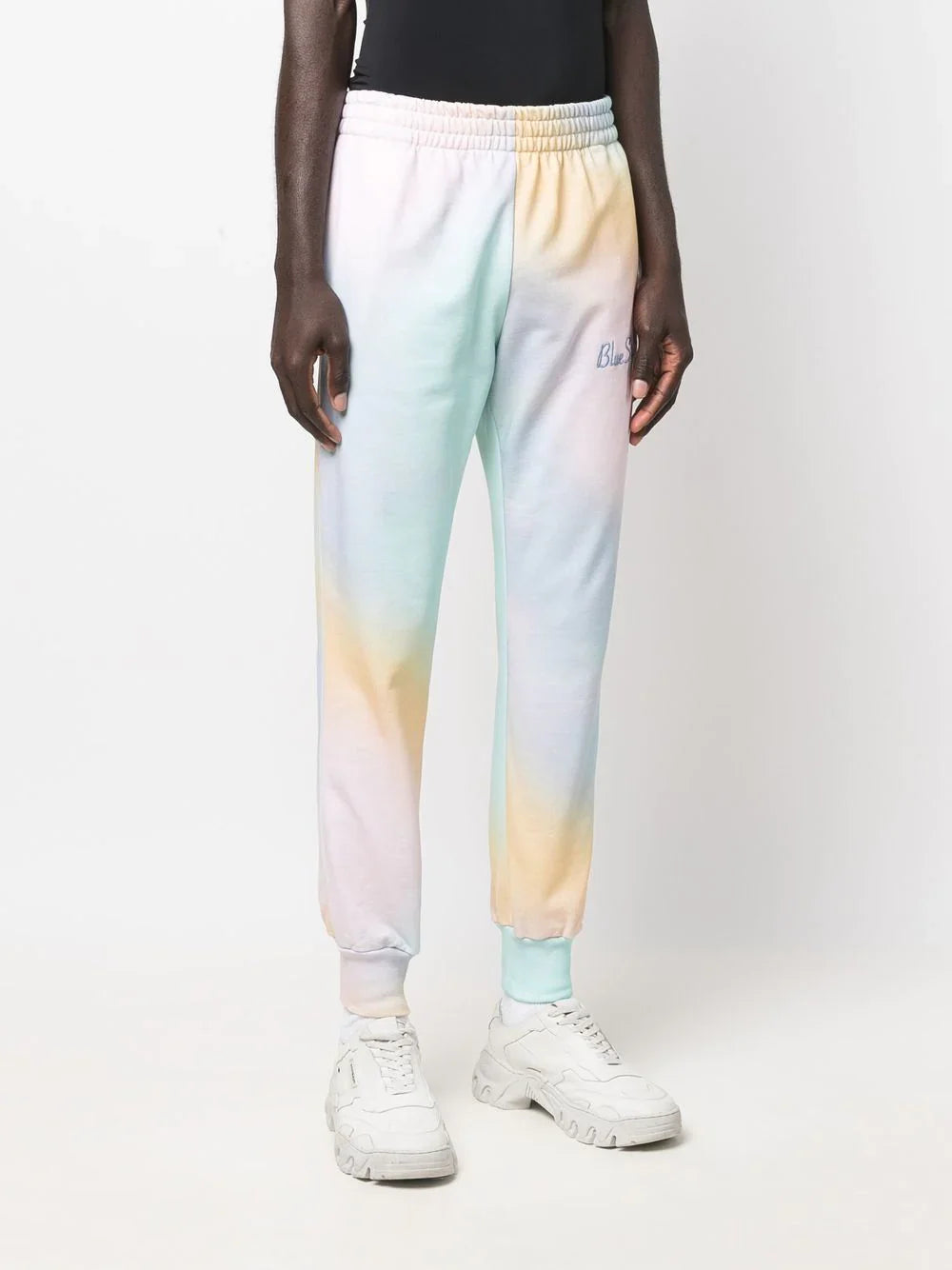 TIE-DYE LOGO-EMBROIDERED PANTS TIE DYE.