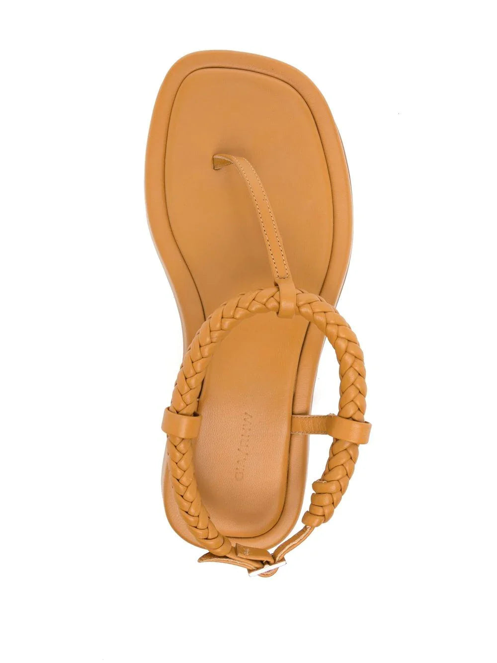 ROSIE FLAT SANDALS THONG WITH BRAIDS 105 GOL BRN