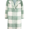 CHECK-PATTERN SINGLE-BREASTED TEDDY COAT 501 MNT OFF WHT CHK