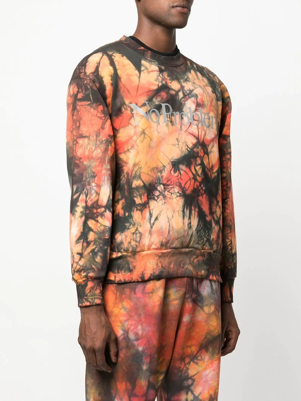 STORM DYE NO PROBLEMO SLOGAN-PRINT SWEATSHIRT