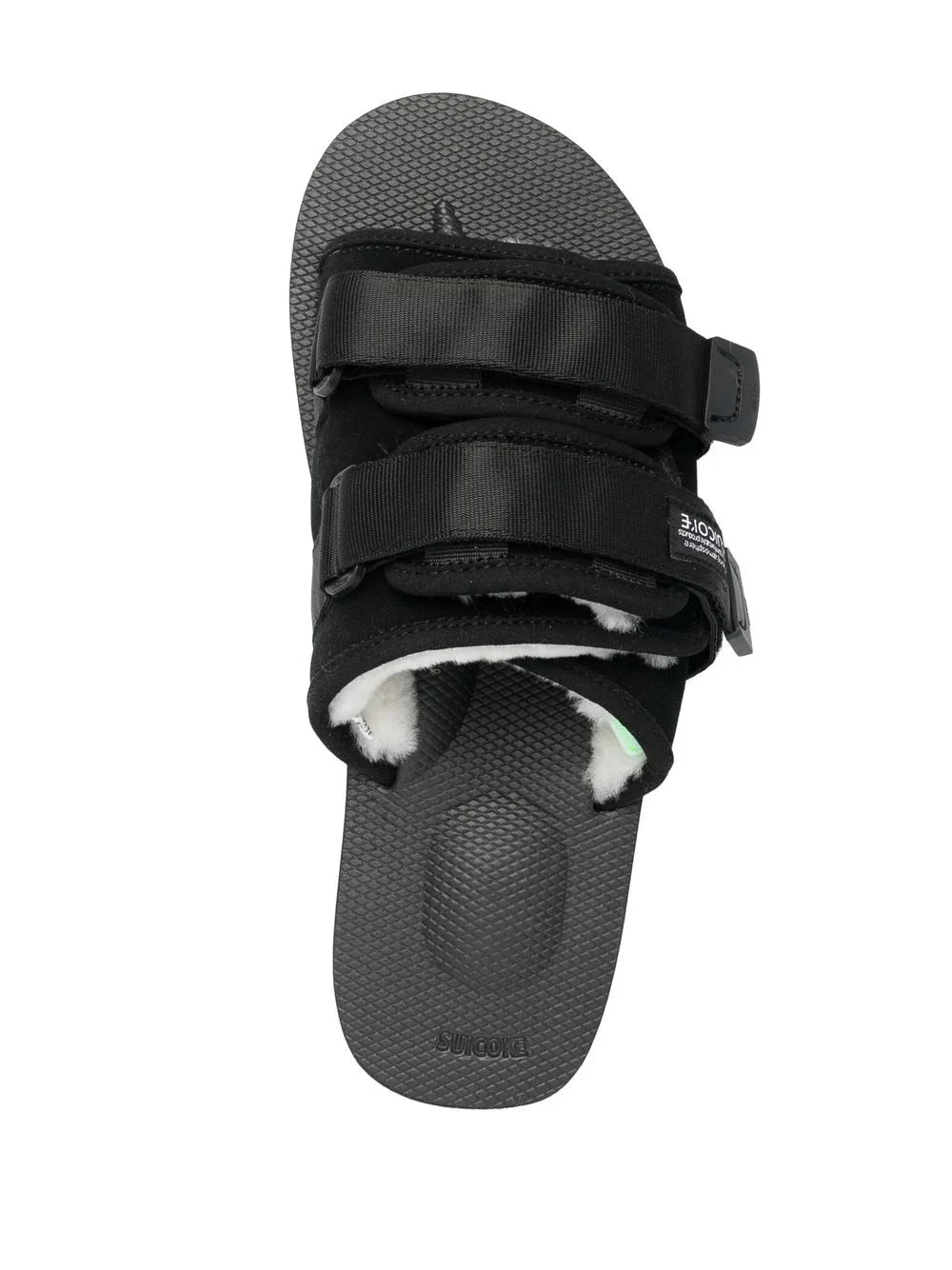 SUICOKE MOTO-MAB TOUCH-STRAP SANDALS BLK.