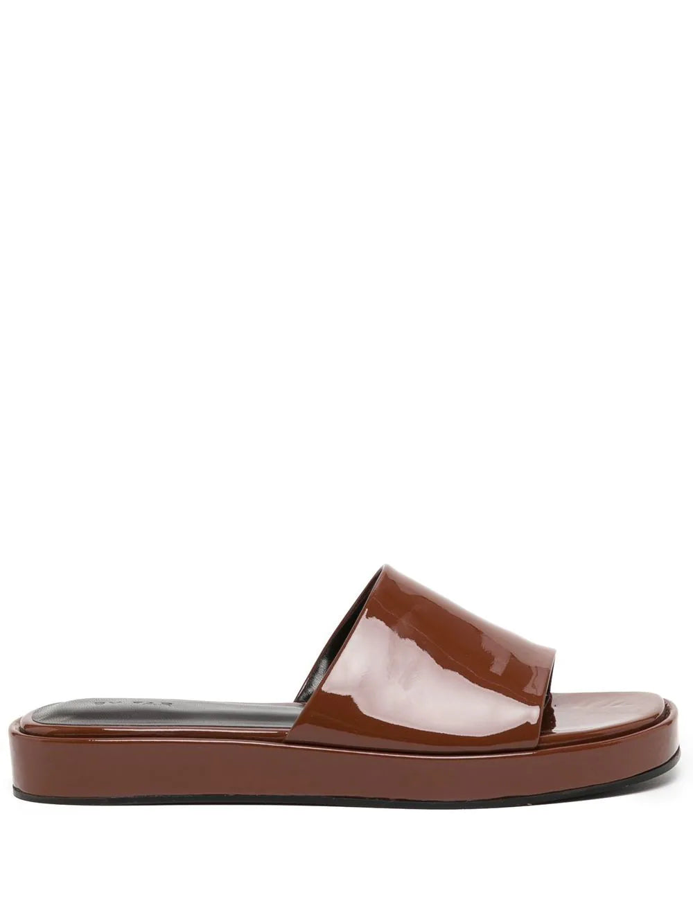 SHANA CHOCOLATE PATENT LEATHER SANDALS CHO