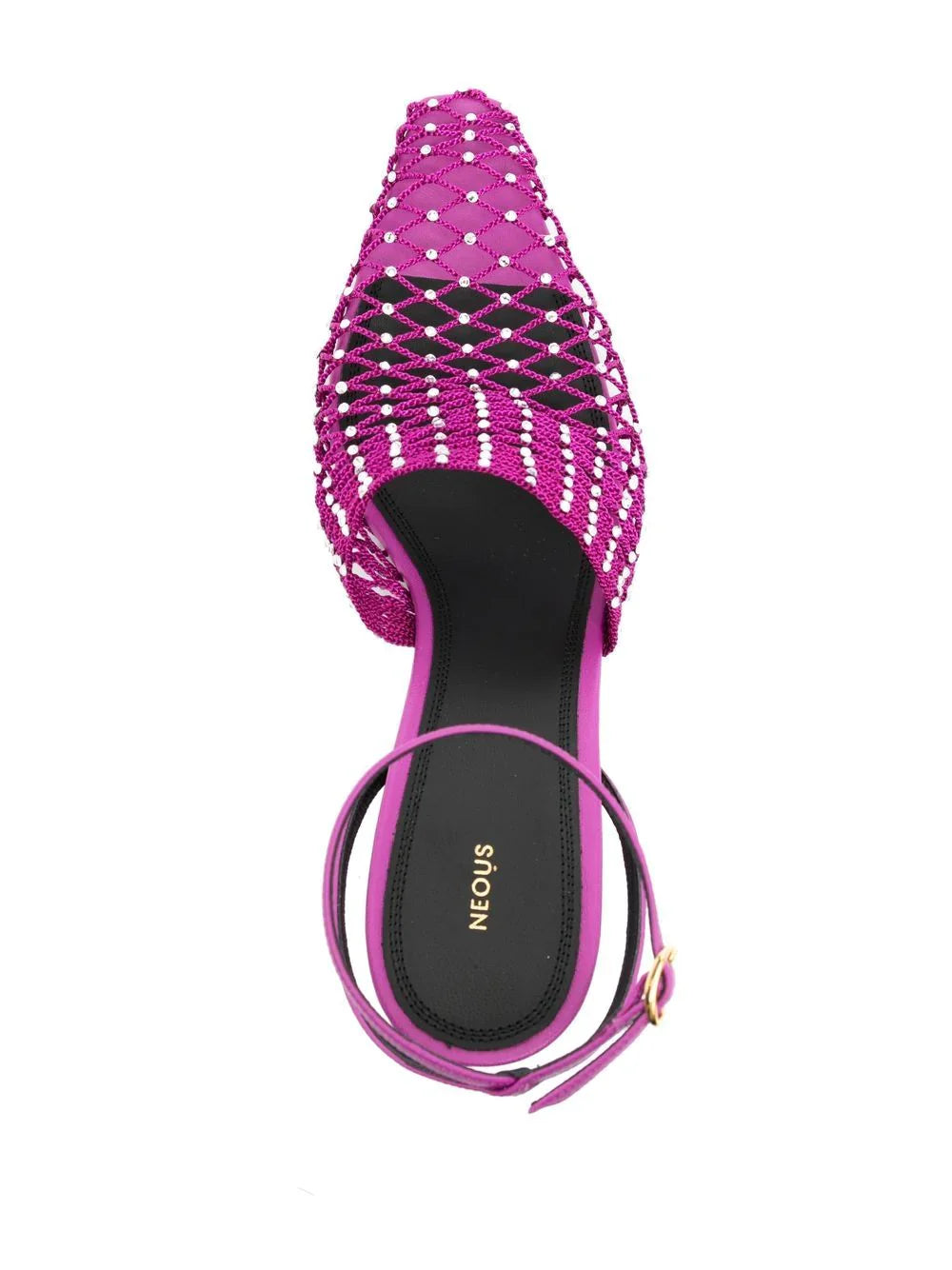 NEOUS 65MM SANDALS RANGIS JEWEL FABRIC AND LEATHER PUR