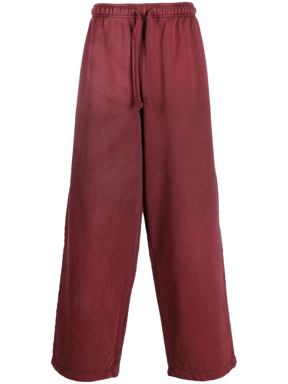 MICRO FACE LOGO-PATCH WIDE-LEG SWEATPANTS WIN RED