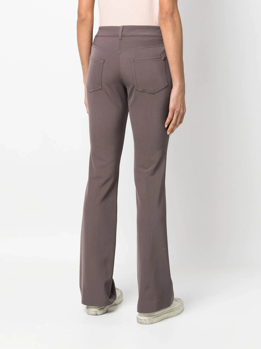 LOW-RISE FLARED TROUSERS