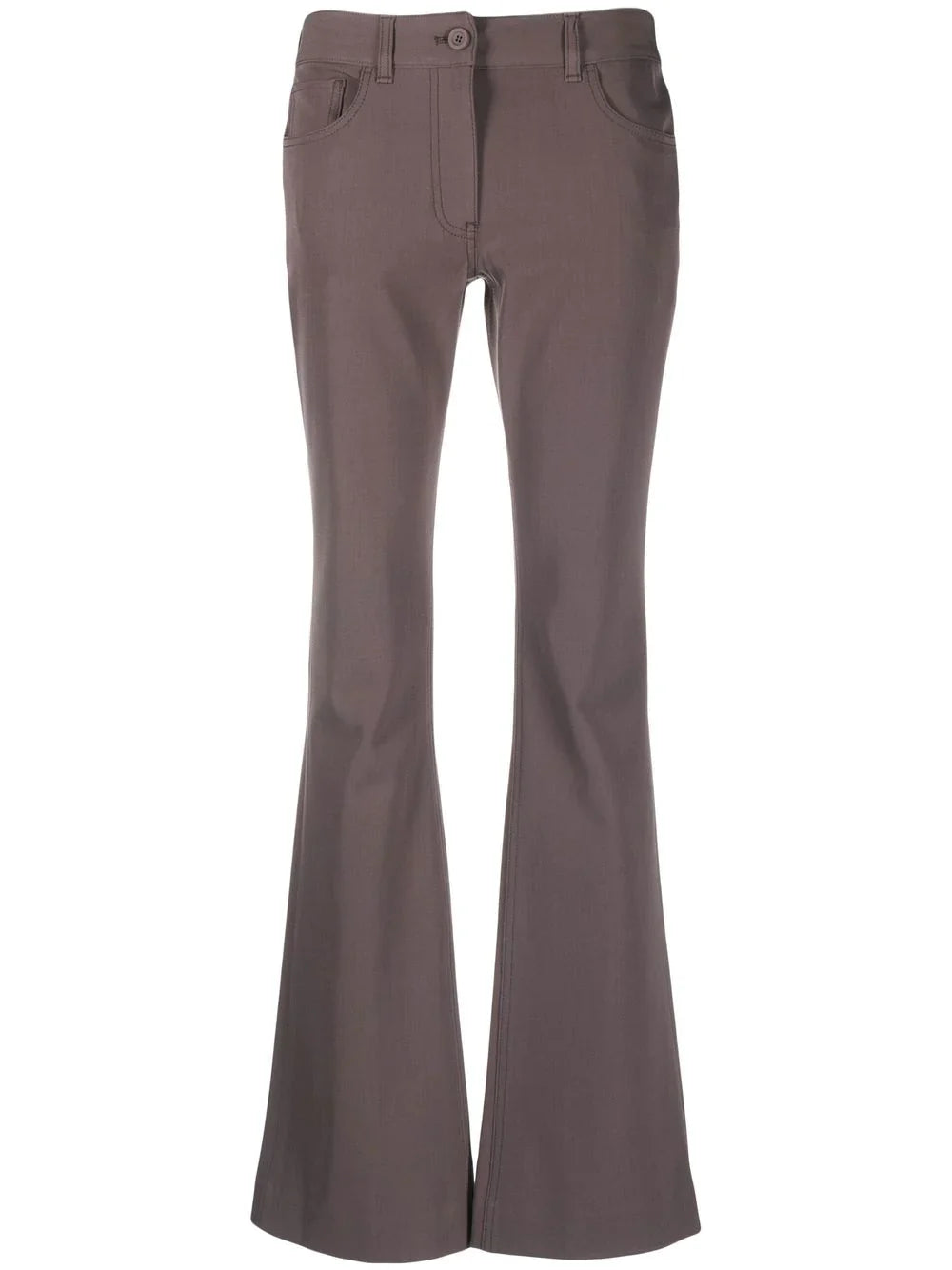 LOW-RISE FLARED TROUSERS