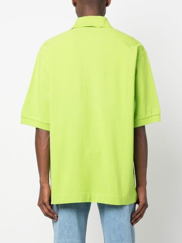 ACNE POCKET LOGO-PATCH DROP SHOULDER POLO SHIRT