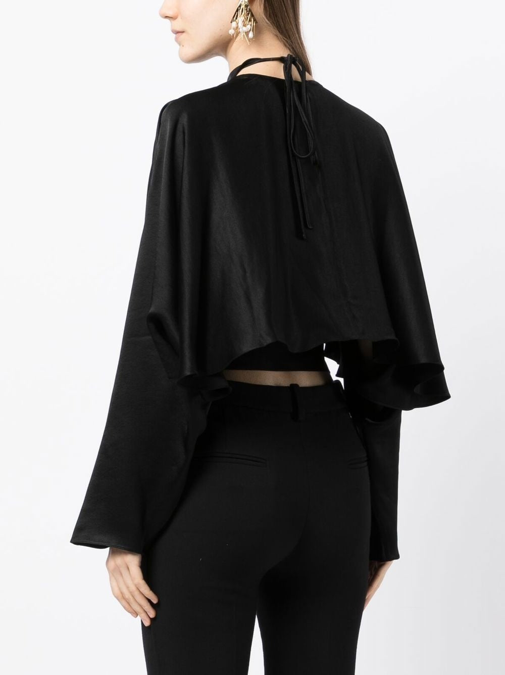 DRAPED INSIDE CUT-OUTS BLOUSE