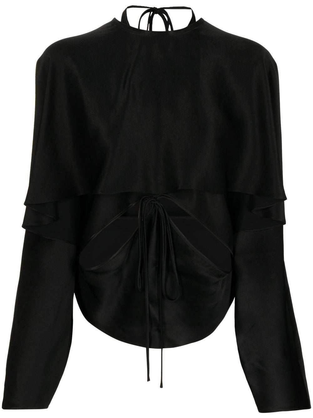 DRAPED INSIDE CUT-OUTS BLOUSE