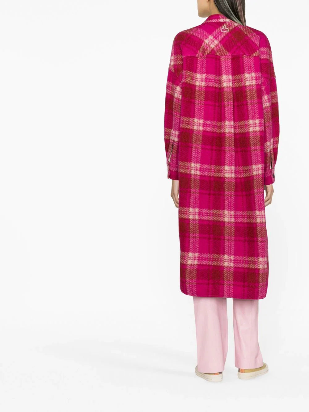 PLAID SINGLE-BREASTED COAT