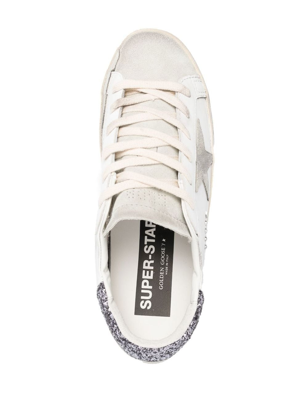 SUPER STAR LOW-TOP SUPER GLITTER HEEL SNEAKERS