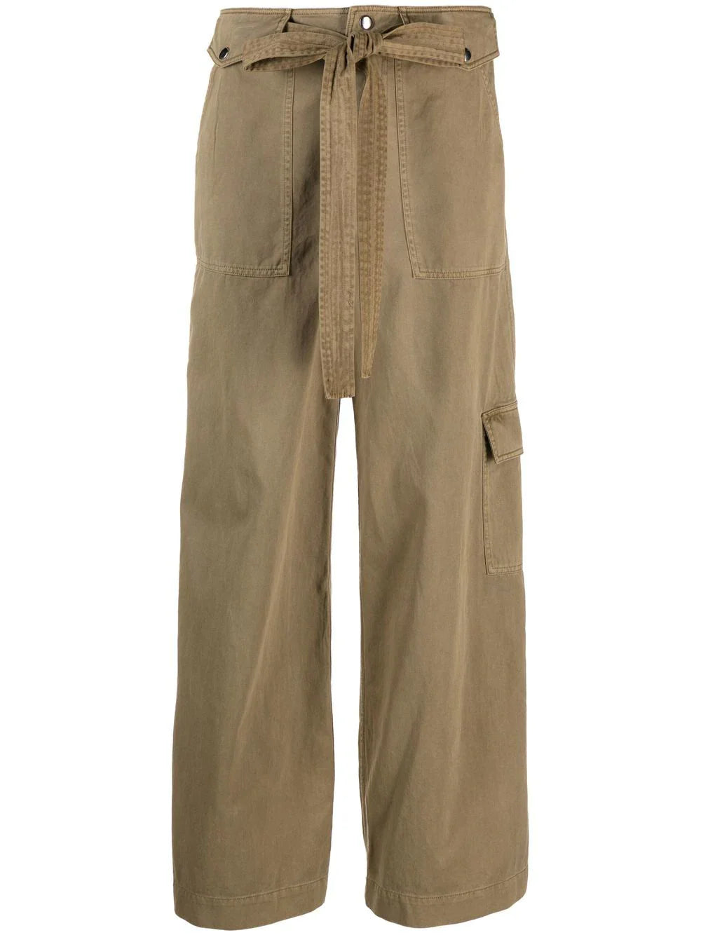 BRAYDEN BELTED COTTON TROUSERS ROSM