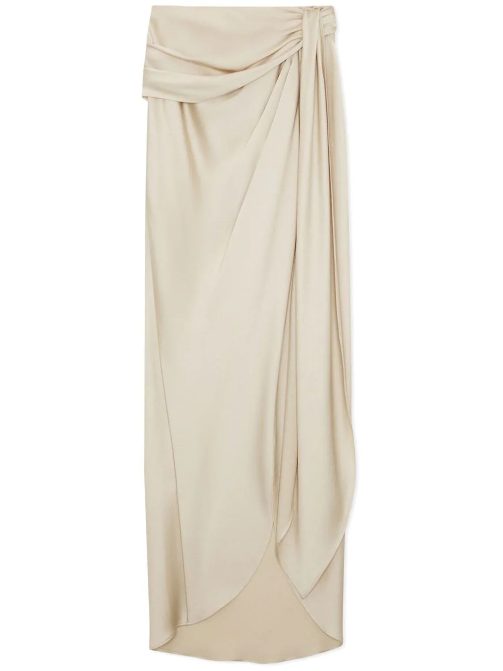 ELISABETTA CLASSIC WOVENS DRAPED MIDI SKIRT D/PNP