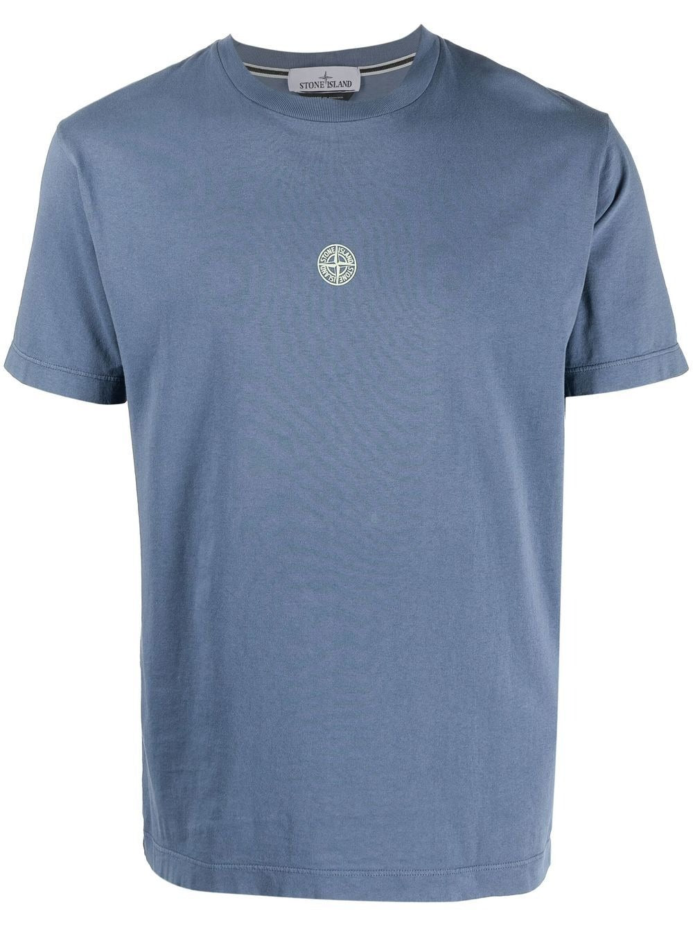 STONE ISLAND LOGO-PRINT DETAIL T-SHIRT