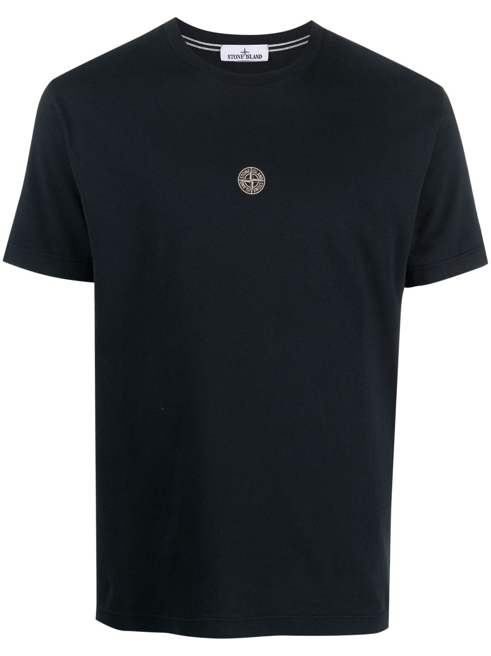 STONE ISLAND LOGO-PRINT DETAIL T-SHIRT