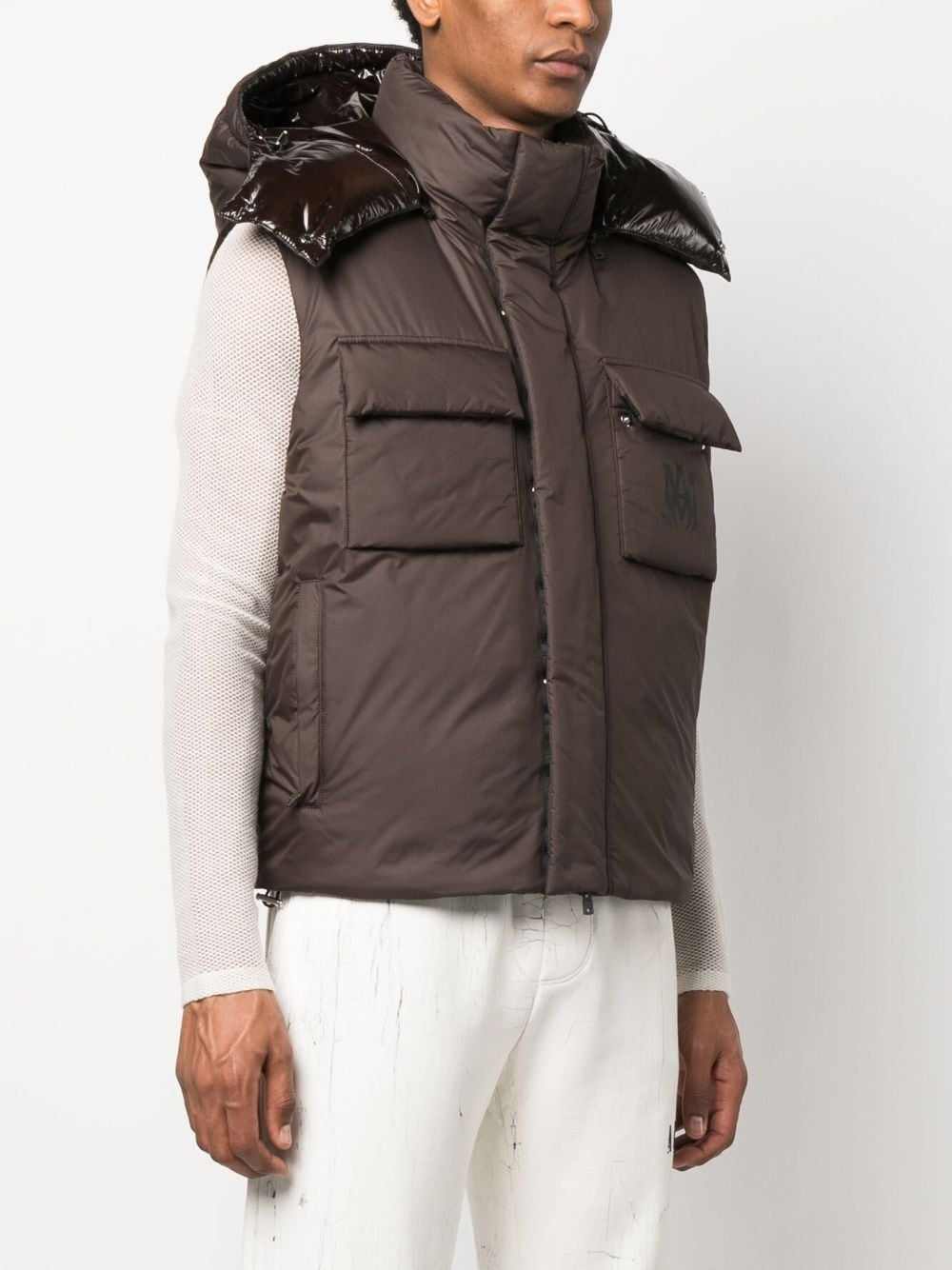 AMIRI MA LOGO-PRINT PADDED VEST