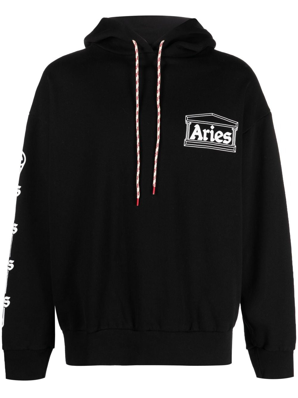 ARIES TEMPLE LOGO-PRINT COTTON HOODIE