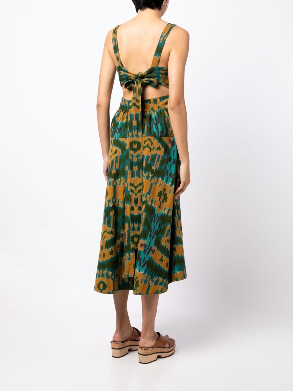 SARIKA ABSTRACT-PRINT MAXI DRESS