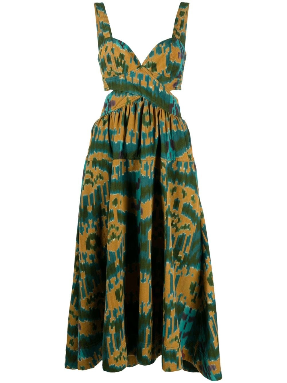 SARIKA ABSTRACT-PRINT MAXI DRESS