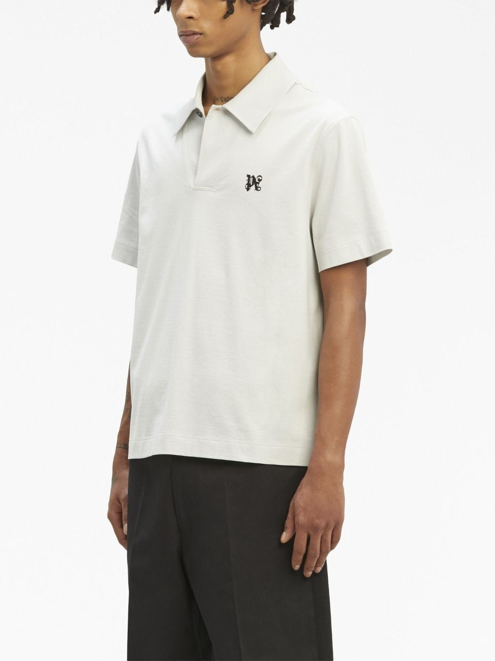 PA MONOGRAM 1 BUTTON POLO S/S SHIRT