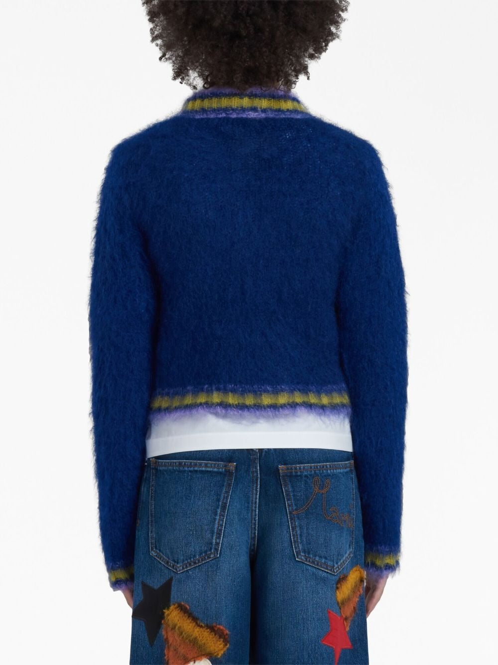 MARNI V-NECK MOHAIR-BLEND JUMPER