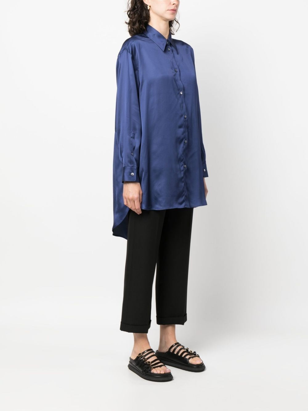 MM6 OVERSIZED CUT-OUT SATIN SHIRT