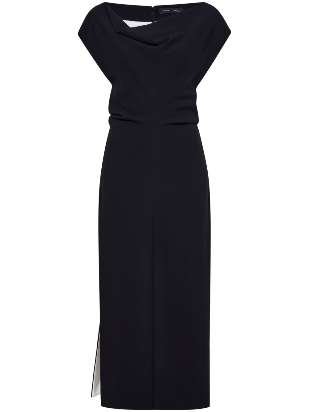 ROSA COWL-NECK CREPE MAXI DRESS