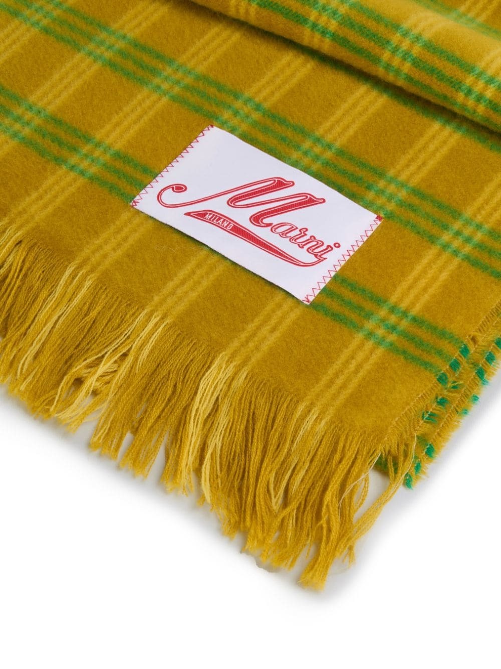 MARNI TARTAN VIRGIN-WOOL SCARF