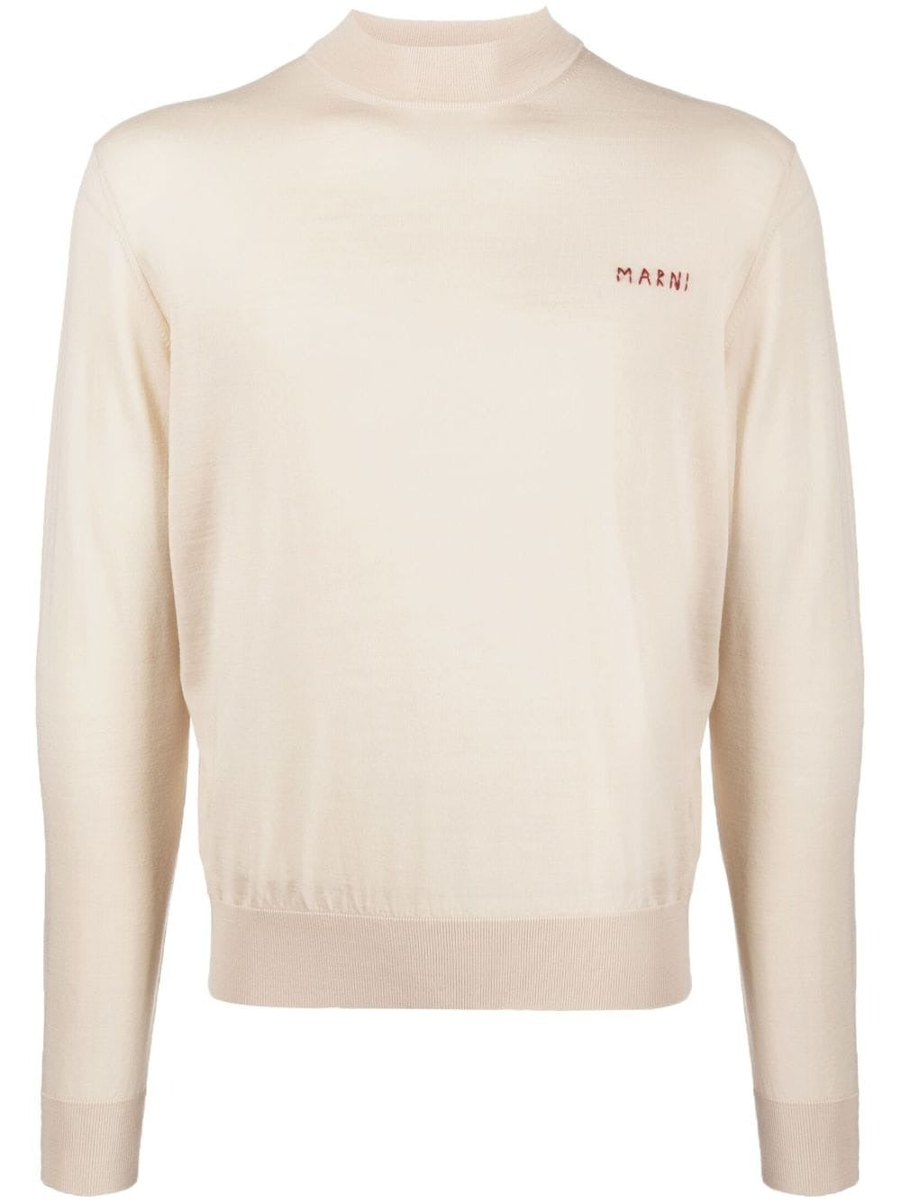 EMBROIDERED-LOGO VIRGIN-WOOL JUMPER