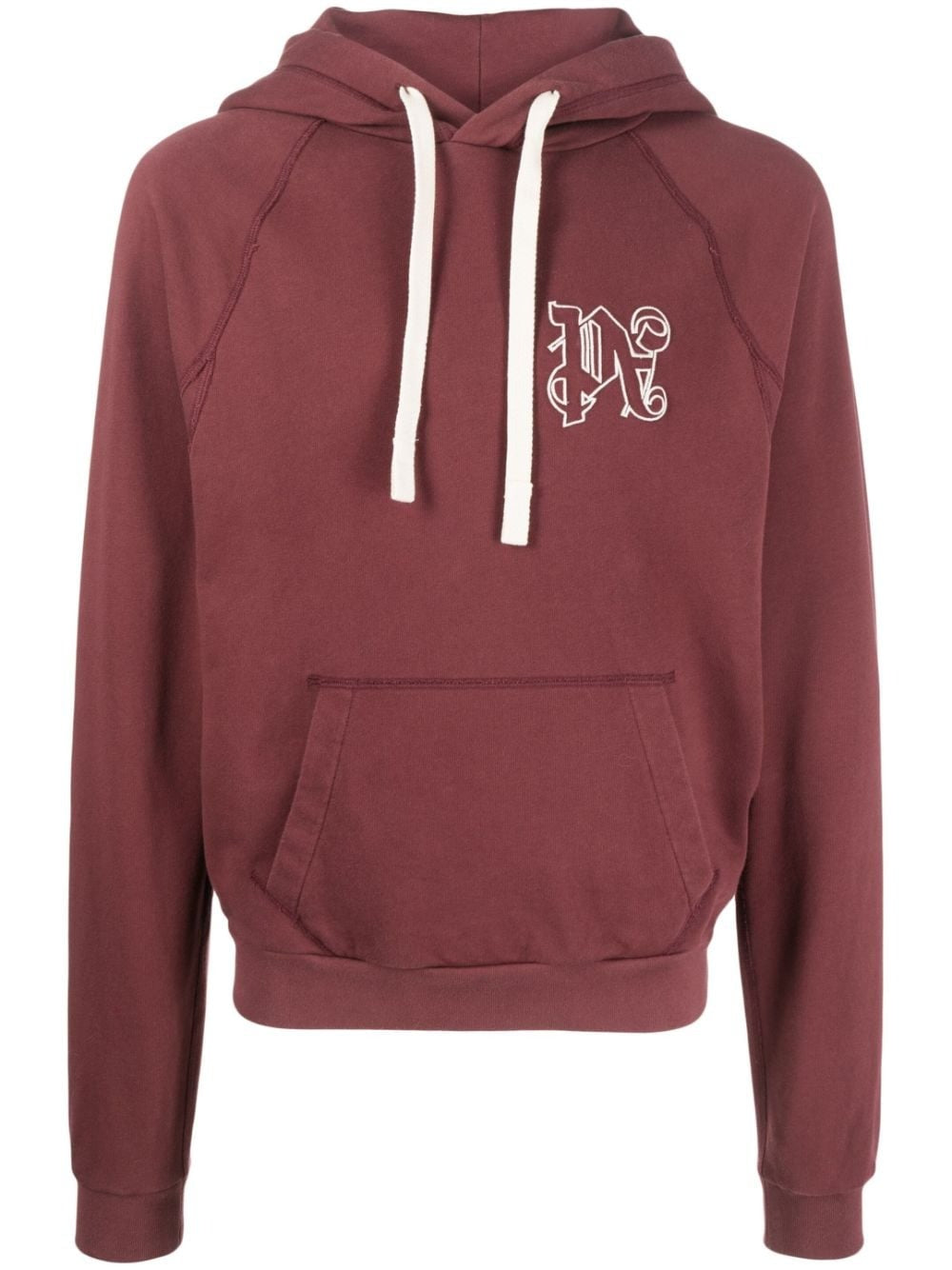 PA MONOGRAM-EMBROIDERED COTTON HOODIE